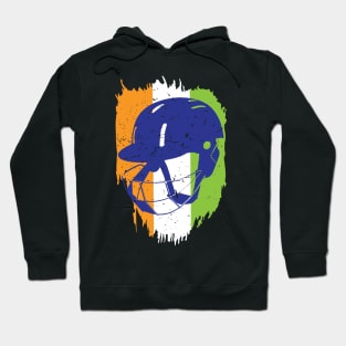 India Indian Cricket Player Batsman Helmet Design Hoodie